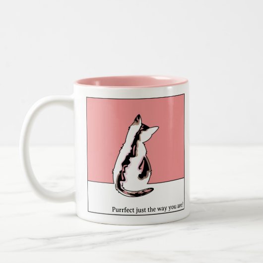 Cat Tasse_Pink Zweifarbige Tasse (Links)