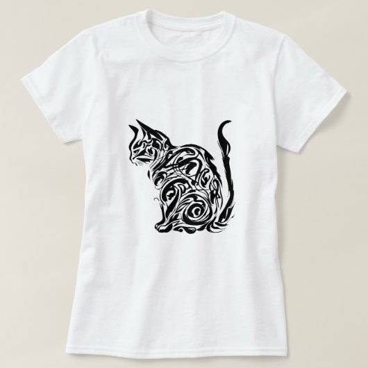 Cat-Tattoo-Stil T-Shirt (Design vorne)