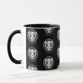 Cat Taurus Zodiac Black Tasse