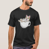Cat Tea Cup T-Shirt (Vorderseite)