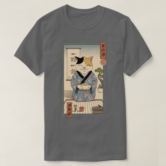 Cat Tea Zeremonie T-Shirt (Design vorne)