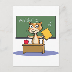 Cat Teacher Postkarte
