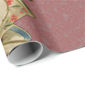 Cat Teacup Niedlich Vintag Viktorianisch Geschenkpapier (Rolleneckpunkt)