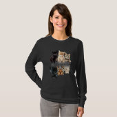Cat Team Mirror Kitten Niedlich Black Cat T-Shirt (Vorne ganz)