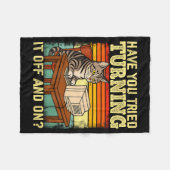 Cat Tech Engineer Suprt Humor Tech Computer It Guy Fleecedecke (Vorderseite (Horizontal))