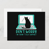 Cat Tech Support Computer Kitten Helpdesk IT-Gesch Postkarte (Vorne/Hinten)