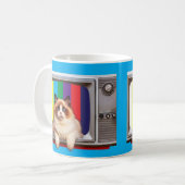 Cat Television Cat Lovers, Fernsehbeobachter Kaffeetasse (Vorderseite Links)