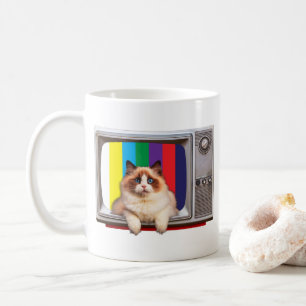 Cat Television Cat Lovers, Fernsehbeobachter Kaffeetasse