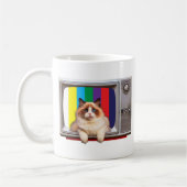 Cat Television Cat Lovers, Fernsehbeobachter Kaffeetasse (Links)