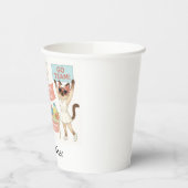 Cat Tennis Player Fund Raiser Party Pappbecher (Links)