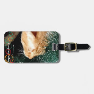 Cat Text Foto , Anpassen, Weihnachten, Gepäckanhänger