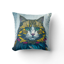 Cat That Ate The Canary | Colorful Feather Art