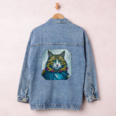 Cat That Ate The Canary Feathers | Wearable Art Jeansjacke (Hangar)