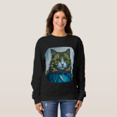 Cat That Ate The Canary Feathers | Wearable Art Sweatshirt (Vorne ganz)