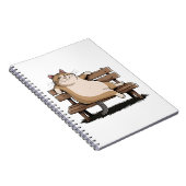 Cat the Bench Sitter Notizblock (Rechte Seite)