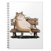 Cat the Bench Sitter Notizblock (Vorderseite)
