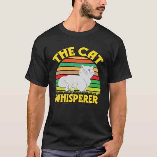 Cat  The cat whisperer cat meow T-Shirt (Vorderseite)
