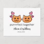 Cat Theme Funny Verlobung Glückwunschs Karte Vogel (Vorderseite)