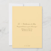 Cat Theme Hochzeit Herzlichen Glückwunsch Flat Car (Rückseite)