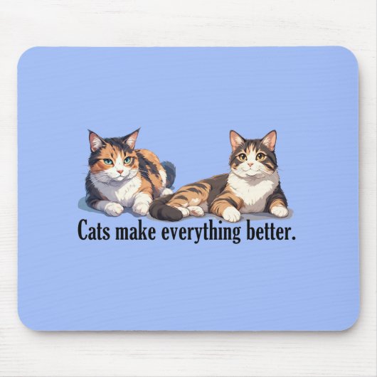 Cat Theme Mousepad mit ansprechender Farbe (Vorne)