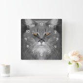 Cat Theme Wall Decke Quadratische Wanduhr (Zuhause)