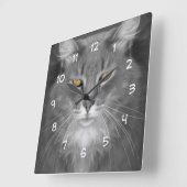 Cat Theme Wall Decke Quadratische Wanduhr (Winkel)