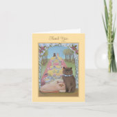 Cat Theme Wedding Danke Karte (Vorderseite)