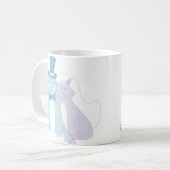 Cat Theme Wedding Kaffeetasse (Vorderseite Links)