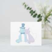 Cat Theme Wedding Postkarte (Stehend Vorderseite)