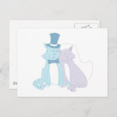Cat Theme Wedding Postkarte (Vorne/Hinten)