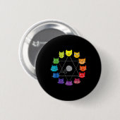 Cat Themed Artist Colour Wheel Educational Art Tea Button (Vorne & Hinten)