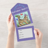 Cat Themed Birthday Party - alles in einer Einladu All In One Einladung (Abreißen)