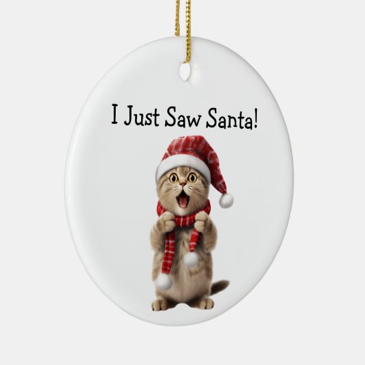 Cat Themed Christmas Cheer Cat Ornament (Rechts)