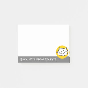 Cat Themed Design mit Cartoon Cat Face Post-it Klebezettel