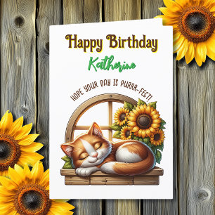 Cat Themed Geburtstagskarte Word Search Inside! Dankeskarte