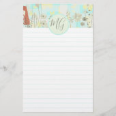 Cat Themed Letter Writing Stationery MIT MONOGRAMM (Vorderseite)