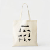Cat-Themed mit Black Cat Design Tote Bag Tragetasche (Vorne)