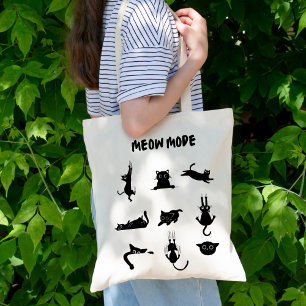 Cat-Themed mit Black Cat Design Tote Bag Tragetasche