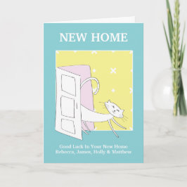 Cat Themed New Zuhause Karte