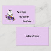 Cat Themed Niedlich Visitenkarte (Vorne/Hinten)