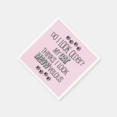 Cat themed Pink Funny Birthday Papier Napkins Serviette (Ecke)