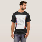 Cat-Themed Printed T - Shirt (Vorne ganz)