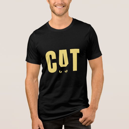 Cat-Themed Tri-Blend Shirt (Vorderseite)