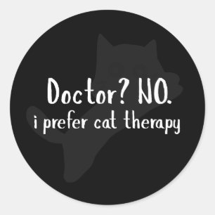 Cat Therapy Sticker - Funny Cat Lover Geschenk