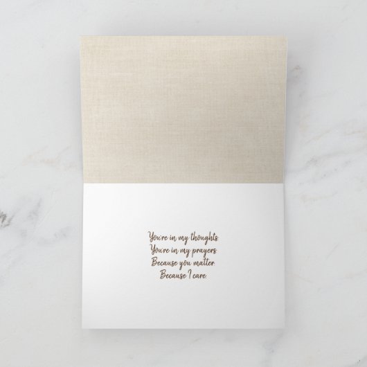 Cat Thinking von Ihnen Karte (Innenseite)