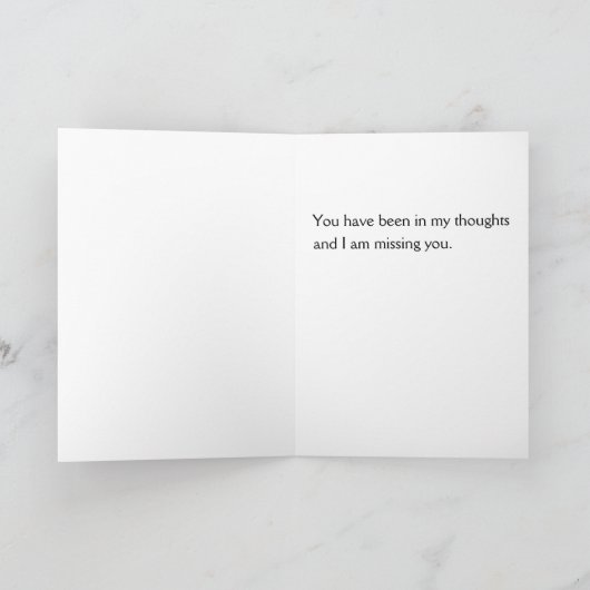 Cat Thinking Your Card Karte (Innenseite)