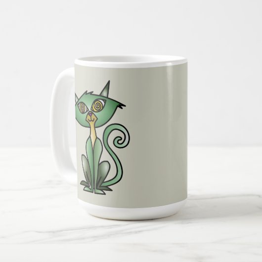 Cat Throw-Tasse - Katzengeschenk Kaffeetasse (Vorderseite Links)