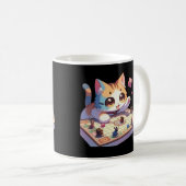 Cat Throwing Dice Tabletop Game Kaffeetasse (VorderseiteRechts)