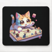Cat Throwing Dice Tabletop Game Mousepad (Vorne)
