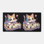 Cat Throwing Dice Tabletop Game Schreibtischunterlage (Vorderseite)